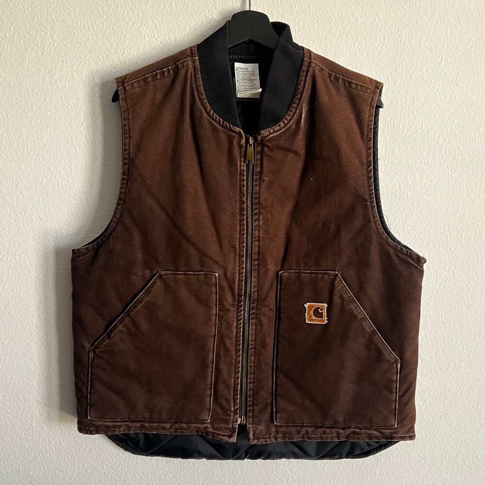 Carhartt V02 DKB faded brown work wear vest
